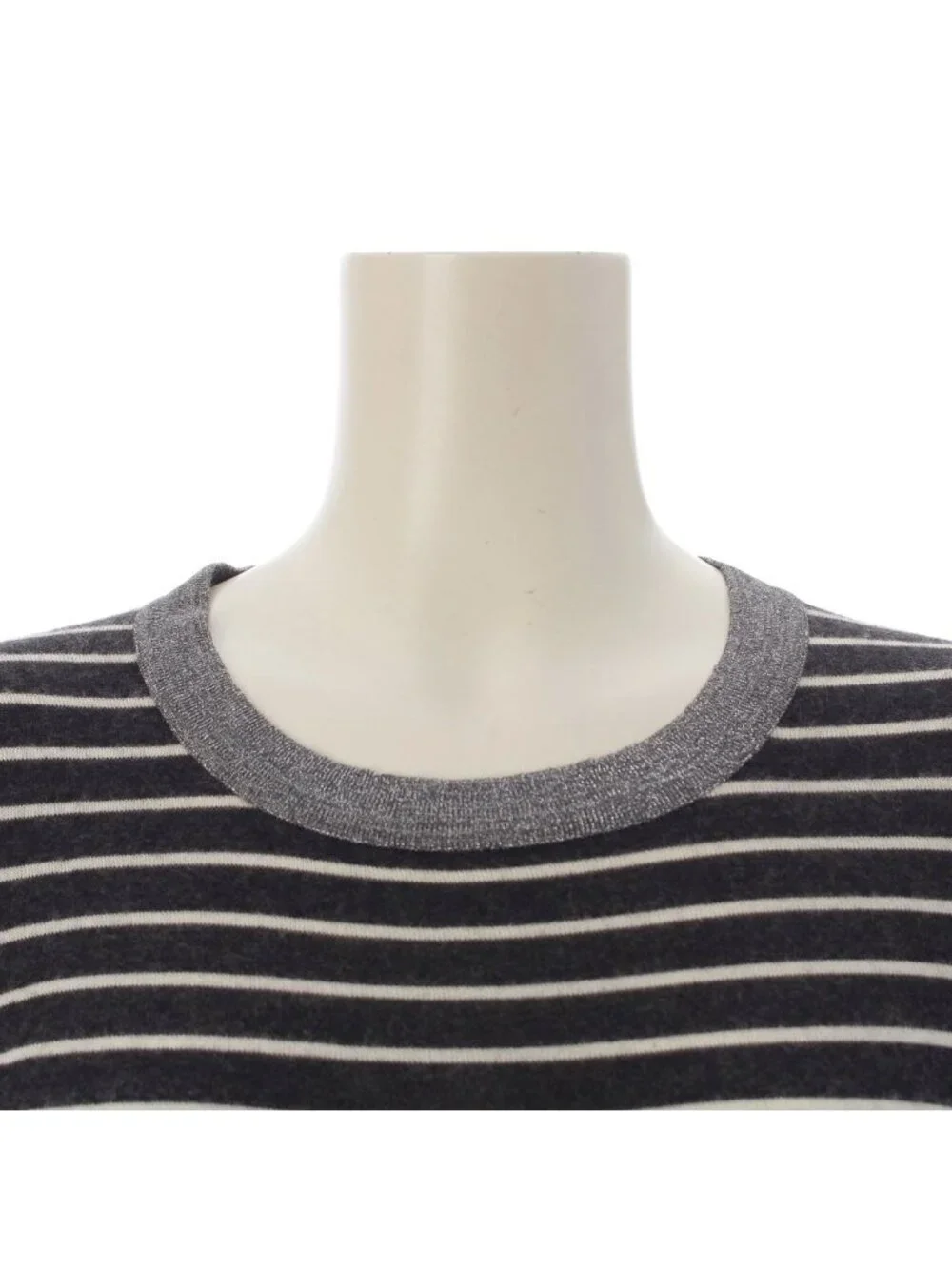 Chanel 09c Cashmere Silk Sleeve CC Logo Design Short Long Knit Dress Silver